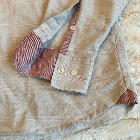 Tommy Bahama Linen Button Down Shirt Off-White Long Sleeve Textured Men’s Sz XL - Picture 7 of 7